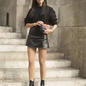Free People You Found Me Oversized  Black Dolman Sweater XS/S